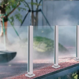 Ringhiera in vetro palo centrale,304 balaustra in acciaio inox per scale balcone 35,8?? - Foto 1 di 24