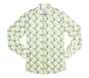 Bar III Slim Fit Watercolor Floral Long Sleeve Men's Button Down Shirt NWT - Picture 1 of 2