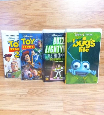 Pixar VHS Lot of 4 Toy Story Buzz Lightyear Bug's Life - Image 1 of 4