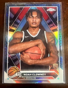 2024 Topps Chrome # 180 Blue Refractor Rc Noah Clowney NBA Brooklyn NETS - Picture 1 of 1