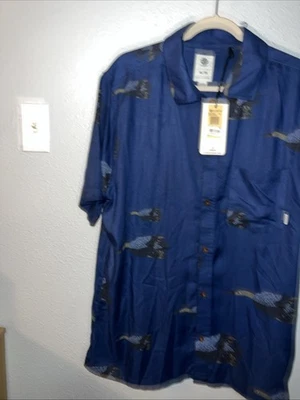 NUEVA Camisa Para Hombre Element Destination Botón Delantero Manga Corta Rayón Pato XL Foto 1 de 4