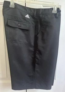 Adidas 3 Stripe Golf Shorts ClimaLite Black Flat Performance Athletic Men’s 36 - Picture 1 of 8