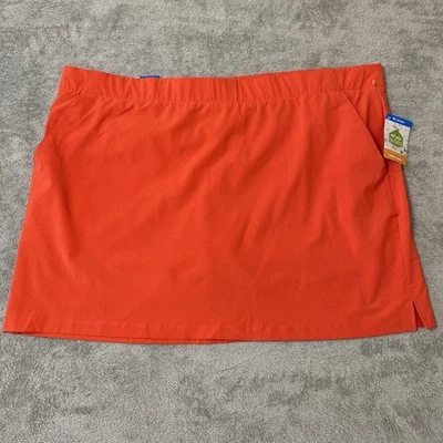 Columbia Skort Womens 3X Orange Chill River Skort Omni-Shade Active Fit NEW - Image 1 of 4