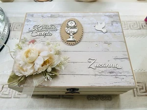Personalizowana Pamiątka Pamiatka Pierwszej Komunii Świętej, Prezent Na Komunię - Picture 1 of 10