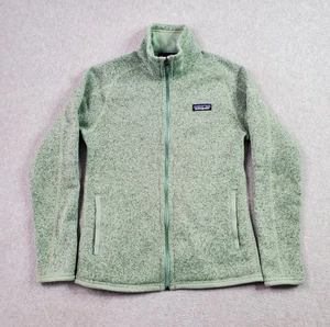 Patagonia Better Sweater Fleece Womens Small Full Zip Green Gray Heather Pockets - Picture 1 of 14