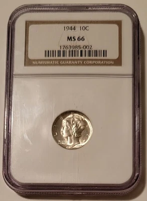 1944 Mercury Dime MS66 NGC - Image 1 of 4