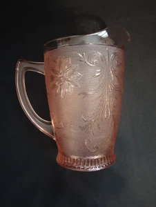 Indiana Tiara rosa/pesca sandwich vetro grande brocca 64 oz - Foto 1 di 5