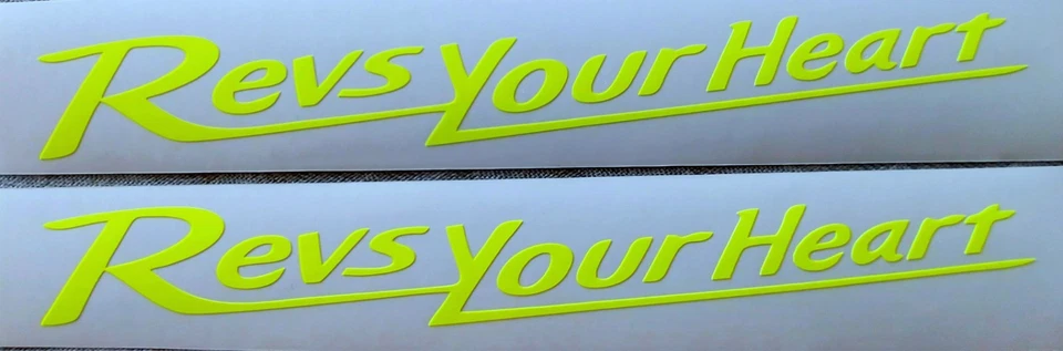 2 ADESIVI ADESIVO YAMAHA STICKER REVS YOUR HEART GIALLO FLUO  DIAMETRO 15 CM. - Imagen 1 de 1