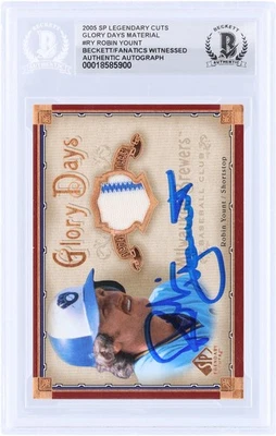 Autographed Robin Yount Brewers Baseball Card Item#14339526 COA - Image 1 of 4