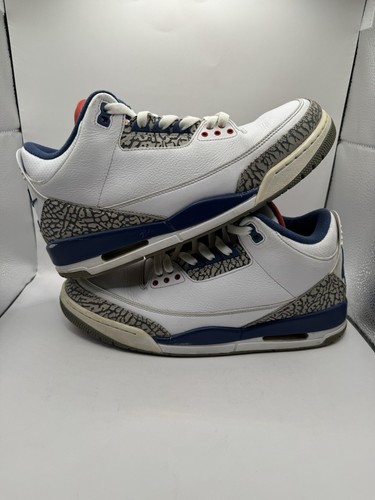 Taglia 11 Nike Air Jordan 3 Retro True Blue 2016 854262 106 con scatola