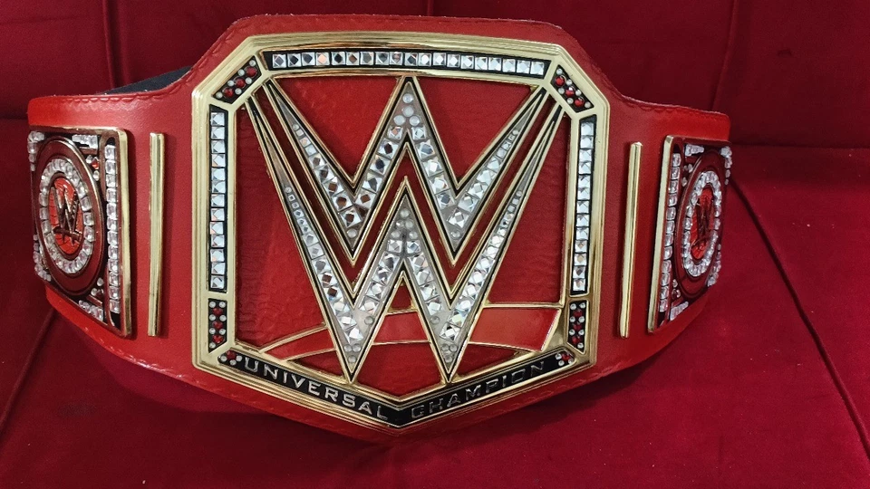 Universal Champion Tite belt, Heavyweight Red Championship belt, Leather Strap - Image 1 of 4