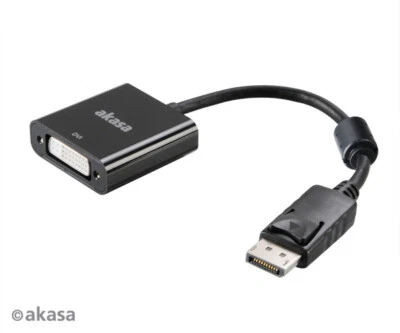 Akasa AK-CBDP15-20BK DisplayPort to DVI 4K Active Converter 20cm - Image 1 of 3