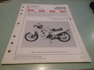 NOS OEM Honda 1986 VFR700F/750F INTERCEPTOR Set-Up Instructions Manual - Bild 1 von 5
