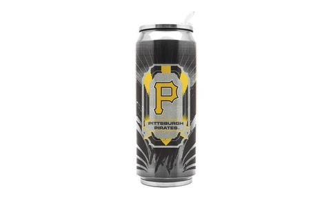 Pittsburgh Pirates Official MLB 16.9 oz. ThermoCan Cold / Hot Metal Tumbler Cover