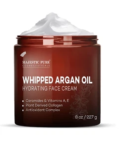 MAJESTIC PURE Whipped Argan Oil Moisturizer Face Cream for Women & Men - With Vi - Picture 1 of 8