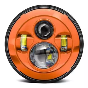 Eagle Lights Color Matched Orange 7" Harley LED Projection Headlight - Picture 1 of 1