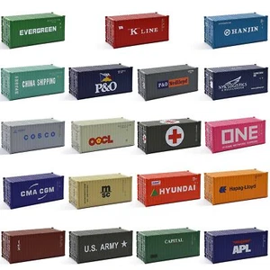 Evemodel O Scale 20ft Shipping Container 20' Cargo Box for Model Railway C4320 - Picture 1 of 25