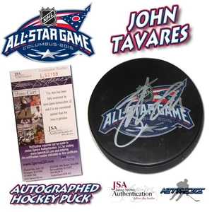 JOHN TAVARES Signed 2015 NHL ALL STAR PUCK NY ISLANDERS- JSA #L93198 - Picture 1 of 1