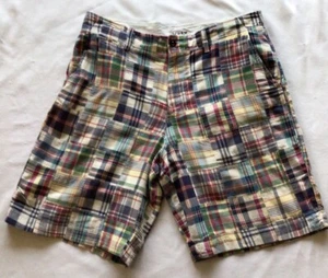 J. Crew Relaxed Vintage Multicolor Madras Shorts Size 34 W - Picture 1 of 4