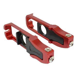 Red Rear Axle Blocks Chain Adjusters Tensioners Kit For YAMAHA YZF R6 2017-2021 - Picture 1 of 5