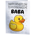 Funny Joke Duck Fathers Day Card For Ducking Awesome Baba