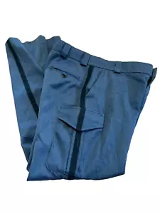 NEW BLAUER 8580 MENS SIZE 32 SIDE POCKET WOOL BLEND PANTS CADET BLUE W/ STRIPE - Picture 1 of 4