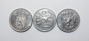 1967, 68, 69; 1 Gulden Netherlands a Lot of 3 High Grade Value Coins-1 - Picture 1 of 5