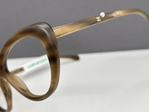 Chanel Eyeglasses Frames Woman Brown Oval Cat Eye Pearl 3253 Full Rim - Picture 1 of 16