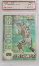 2000 FINEST #139 CHAD PENNINGTON ROOKIE GRADED PSA 9 GEM MT NY JETS 1564/2400