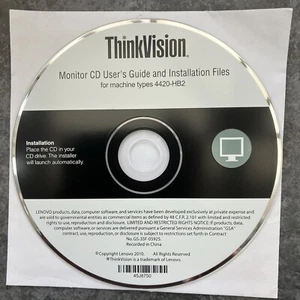 ThinkVision Monitor User guide and installation CD - Zdjęcie 1 z 1