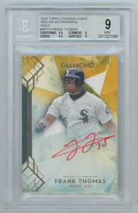 2020 Topps Diamond Icons Frank Thomas Gold Autograph 1/1 BGS 9 Mint, 9 Auto