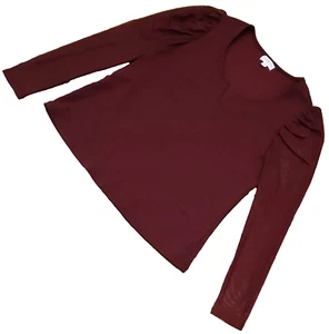 Jolie & Joy Women's Blouse Purple with Sheer Sleeves & Solid Body V-neck Size 2X - Picture 1 of 9