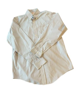 BROOKS BROS 1818 MENS COTTON BUTTON DOWN DRESS SHIRT Microcheck 15.5/35 Blue - Picture 1 of 6