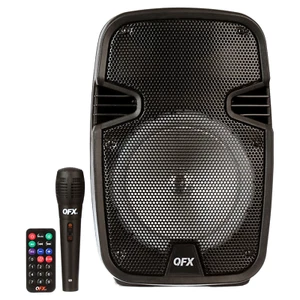 PBX-8074 8” BLUETOOTH RECHARGEABLE SPEAKER with LED PARTY LIGHTS, INCLUDES WIRED - Picture 1 of 12