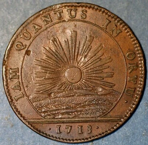 1713 France Jeton Token Etats de Bourgogne Louis XV Dauphin - Picture 1 of 2