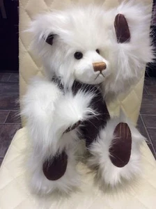 BNWT Very Collectable Charlie Bear “Jules” Long White Plush ,16”, Designed 2022. - Picture 1 of 12