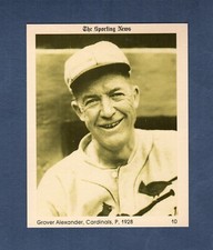 #10 G.C. ALEXANDER, 1928 Cardinals THE SPORTING NEWS 1981 Conlon Collection 4X5