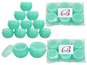 12 Stück 10 Gramm/10ml Grün Rund Mattiert Probengläser mit Inneneinsatz und Deckel - Bild 1 von 1