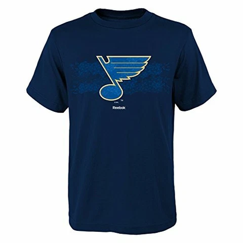 Outerstuff NHL St. Louis Blues Boys Fractal Camo Short Sleeve Tee, Small/(8) Cover