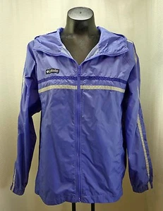Columbia Purple Grey Zip Front Hooded Nylon Jacket - Youth Size 14/16 - Picture 1 of 10