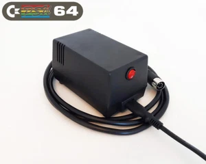 Adjustable C64 PSU: Commodore 64 Power Supply - BLACK, LED, PWR SWITCH (US plug) - Picture 1 of 9