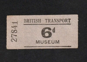 VINTAGE 1960s BRITISH TRANSPORT MUSEUM ENTRANCE TICKET - ERNEST MARPLES - Bild 1 von 1
