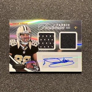 2012 Certified NICK TOON #342 252/499 Freshman Fabric RC AUTO DUAL JERSEY - RPA - Picture 1 of 4