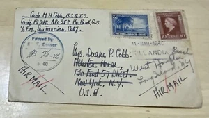 1946-Postal Cover Mortimer Cobb USATS Passed Censor-Stamps-USO Envelope - Picture 1 of 4