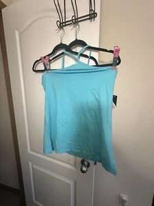 Torrid Women's 3x Tank Top Foxy High Neck Criss Cross Teal NWT - Picture 1 of 1