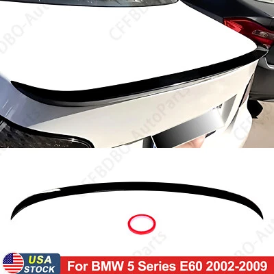 Alerón trasero ABS negro brillante para 04-10 BMW Serie 5 E60 Sedán Estilo M5 Foto 1 de 4