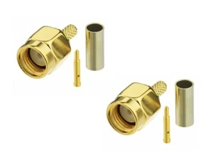 SMA Stecker Crimpstecker Stecker vergoldet RG 174 2er-Pack Stecker - Bild 1 von 3