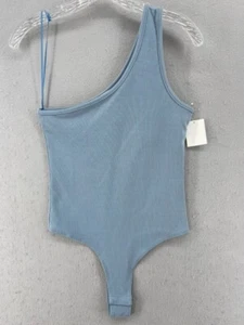 Body 4th & Reckless para mujer talla S azul Charla acanalado de un hombro - Imagen 1 de 7