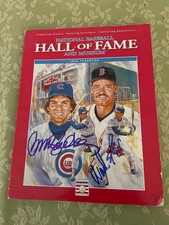 Vintage  2005 HALL OF FAME Baseball Yearbook Wade Boggs Ryne Sandberg autographs