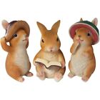 AGS Easter Resin Craft Bunny Tabletopper Ornaments Decor Cute Rabbit Statue